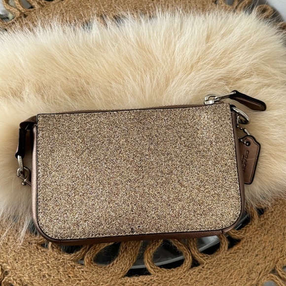 Coach Gold Glitter Wristlet - Picture 3 of 8